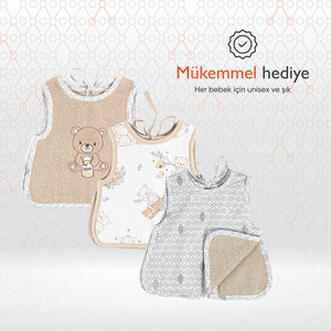 Gezenbebe Hero 3'lü Çocuk Önlük Seti Teddy