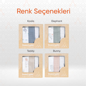 Gezenbebe Hero 3'lü Müslin Ağız ve Omuz Bezi Seti (30x30) Teddy