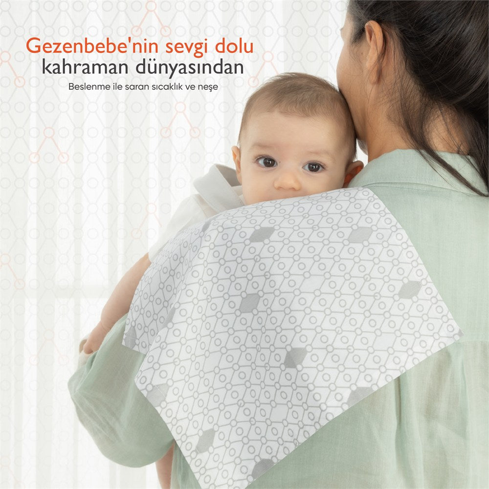 Gezenbebe Hero 3'lü Müslin Ağız ve Omuz Bezi Seti (30x30) Teddy