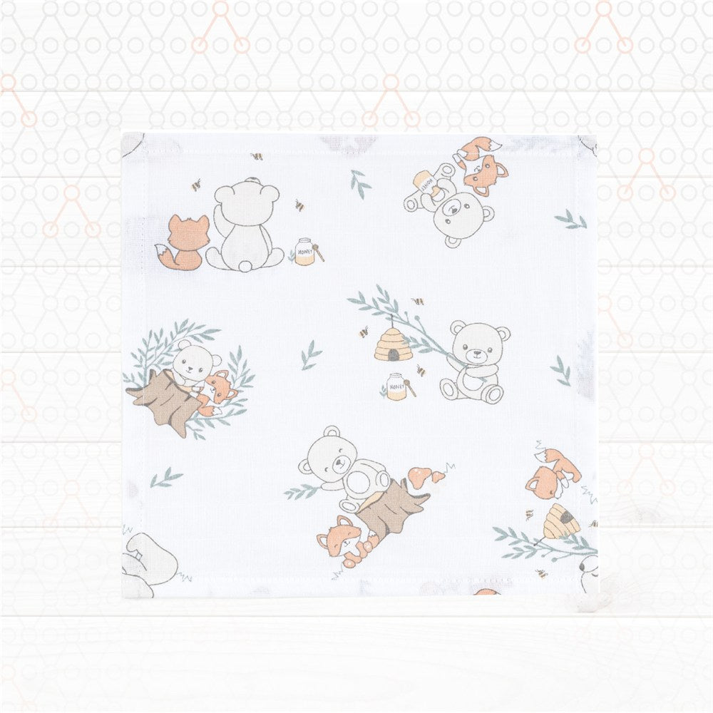 Gezenbebe Hero 3'lü Müslin Ağız ve Omuz Bezi Seti (30x30) Teddy