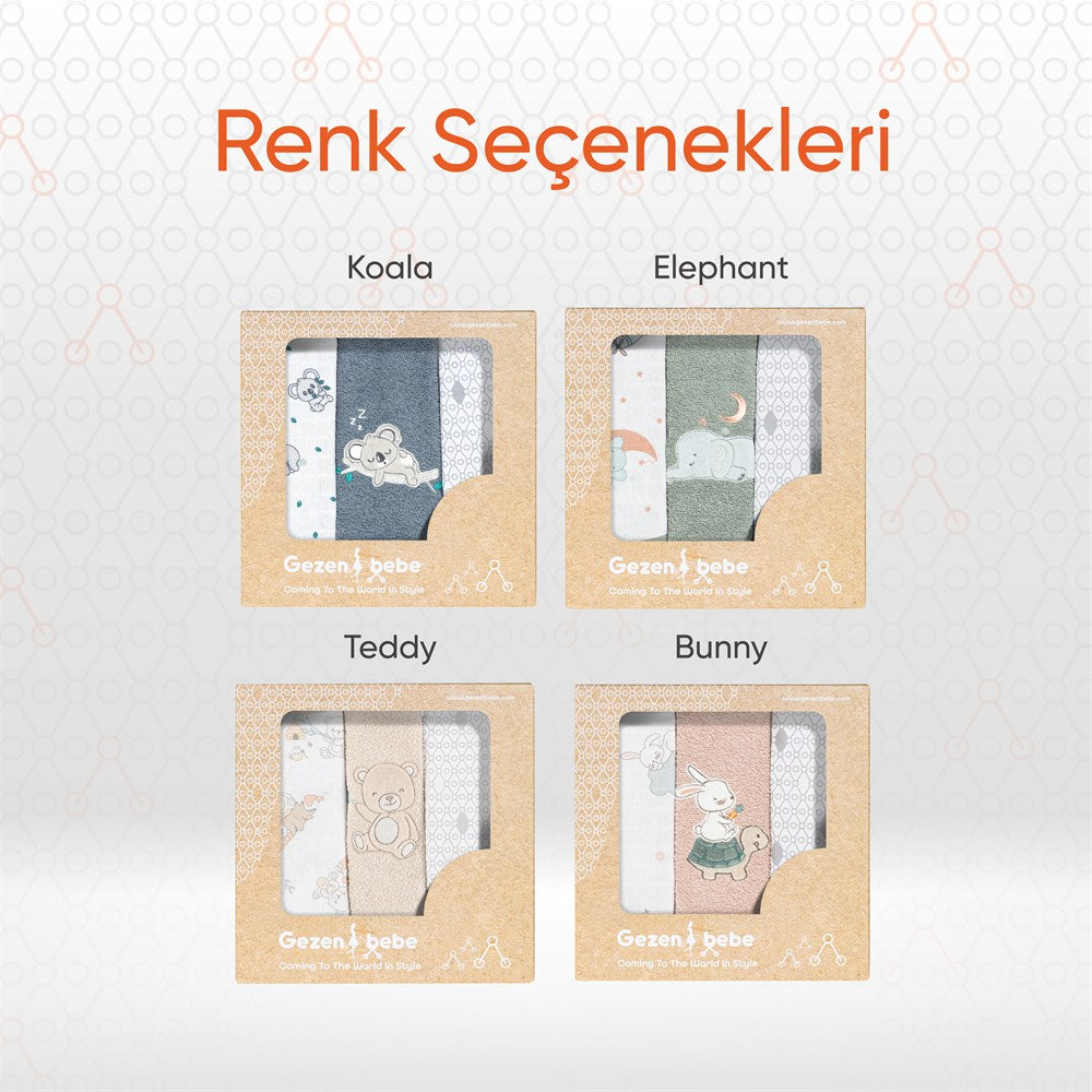 Gezenbebe Hero 3'lü Yenidoğan Bebek Önlük Seti Bunny