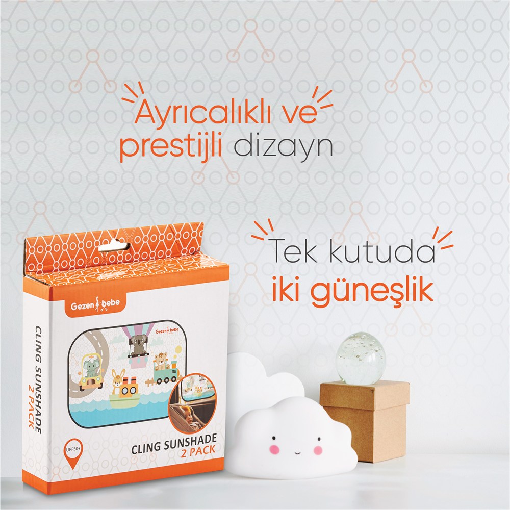 Gezenbebe Hero Araba İçin Bebek Güneşliği (2 Adet)