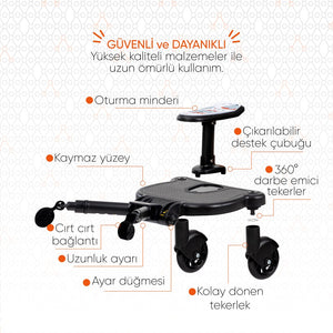 Gezenbebe Hero Bebek Arabaları İçin Oturaklı 2. Çocuk Aparatı Koala