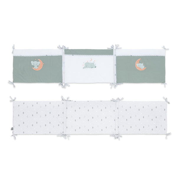 Gezenbebe Hero Bebek & Çocuklar İçin Nakışlı Karyola Kenar Koruyucu (40X180) Elephant