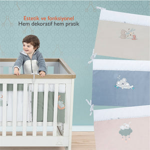 Gezenbebe Hero Bebek & Çocuklar İçin Nakışlı Karyola Kenar Koruyucu (40X180) Koala
