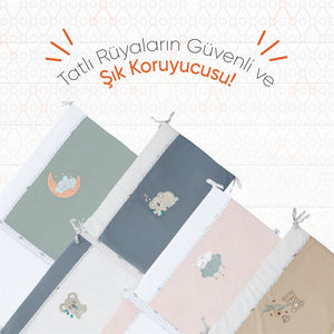 Gezenbebe Hero Bebek & Çocuklar İçin Nakışlı Karyola Kenar Koruyucu (40X180) Koala