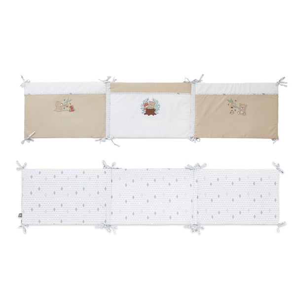 Gezenbebe Hero Bebek & Çocuklar İçin Nakışlı Karyola Kenar Koruyucu (40X180) Teddy