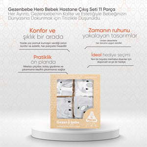 Gezenbebe Hero Bebek Hastane Çıkış Seti 11 Parça Koala