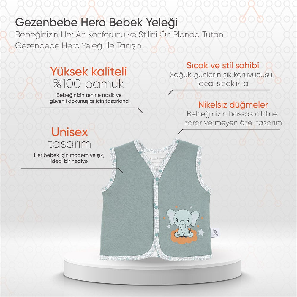 Gezenbebe Hero Bebek Yeleği Elephant