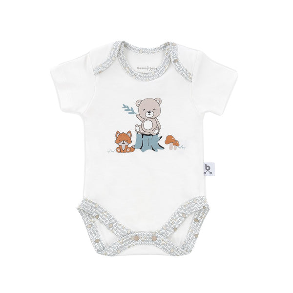 Gezenbebe Hero Bebekler İçin Kısa Kol Body Teddy (Organik)