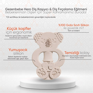 Gezenbebe Hero Diş Kaşıyıcı & Diş Fırçalama Eğitmeni Mink