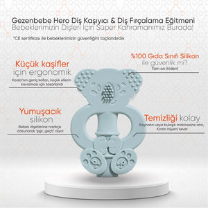 Gezenbebe Hero Diş Kaşıyıcı & Diş Fırçalama Eğitmeni Mint