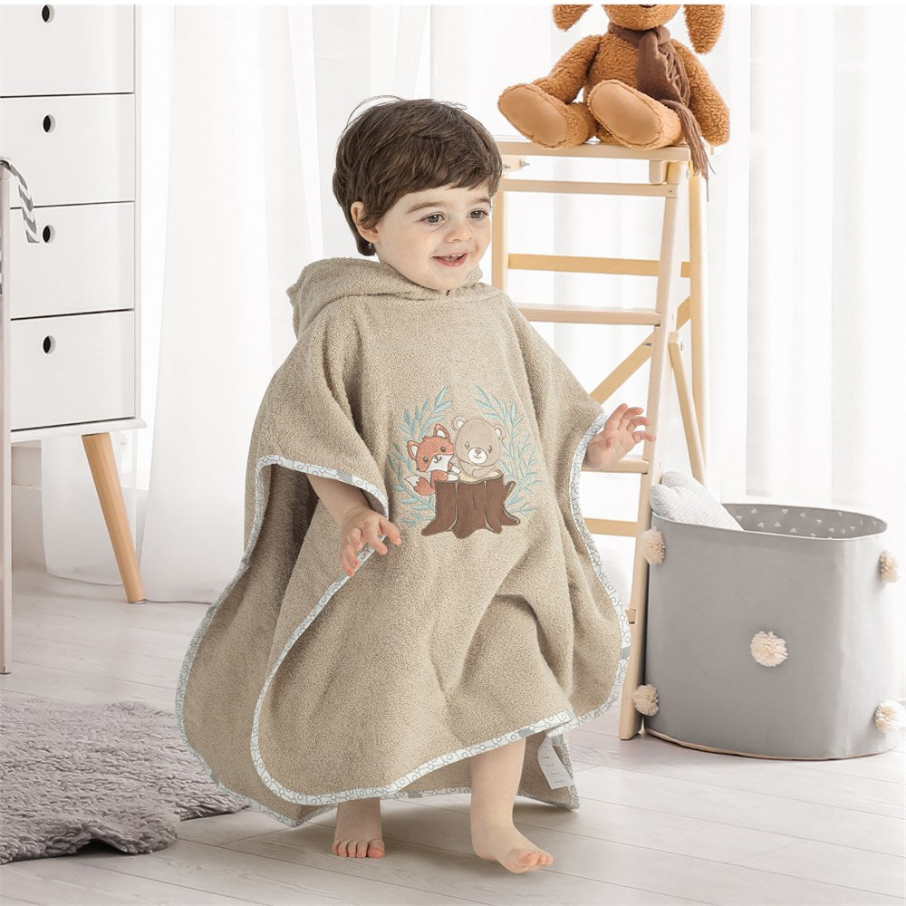 Gezenbebe Hero Kahraman Kapüşonlu Havlu Bebek Çocuk Pançosu Bunny