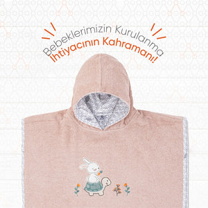 Gezenbebe Hero Kahraman Kapüşonlu Havlu Bebek Çocuk Pançosu Bunny
