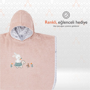 Gezenbebe Hero Kahraman Kapüşonlu Havlu Bebek Çocuk Pançosu Bunny
