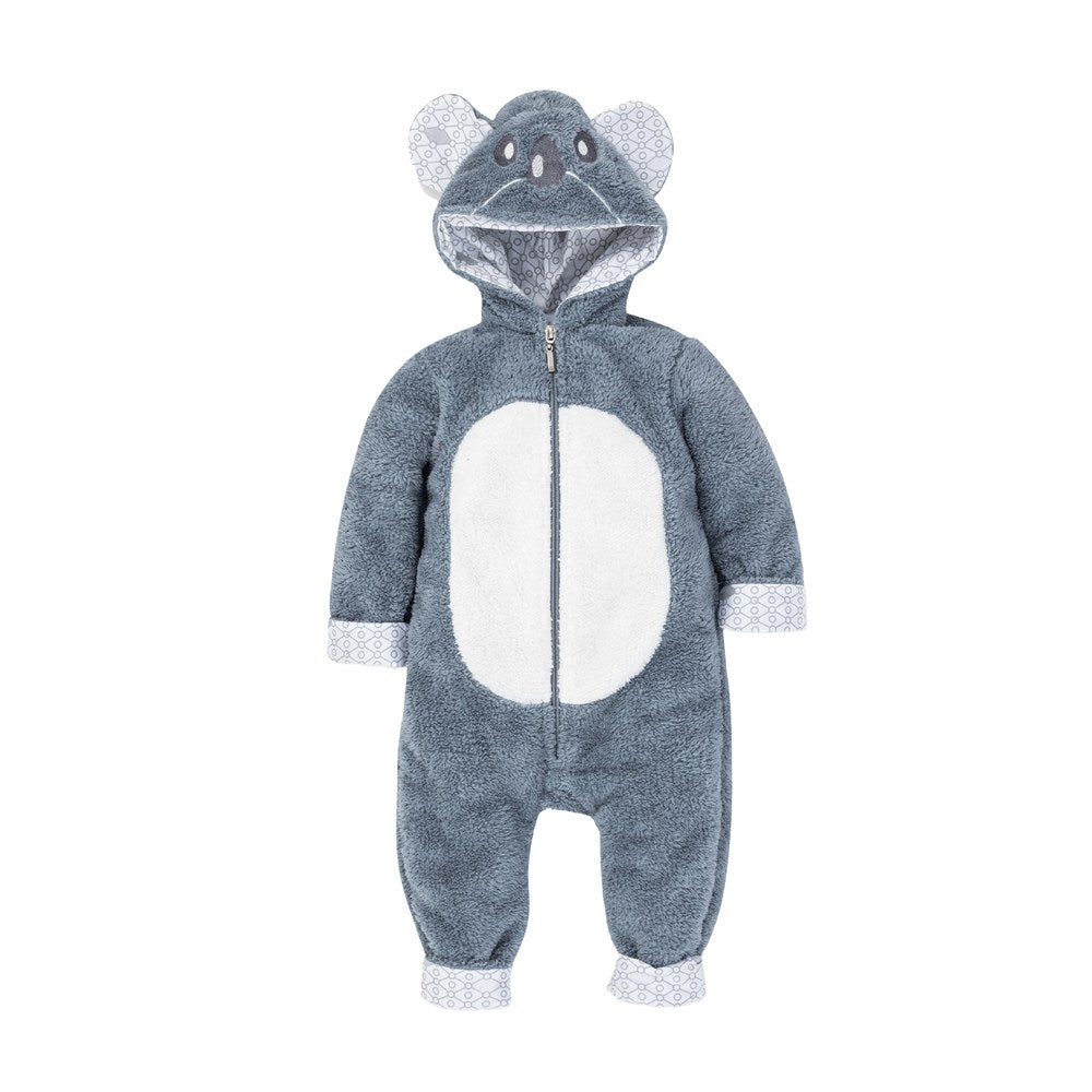 Gezenbebe Hero Kahraman Kapüşonlu Welsoft Bebek Tulum (12-18 ay) Koala