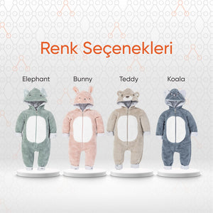 Gezenbebe Hero Kahraman Kapüşonlu Welsoft Bebek Tulum (12-18 ay) Koala
