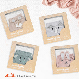 Gezenbebe Hero Kısa Kol Desenli Bebek T-Shirt & Nakışlı Şort Seti Teddy (Organik)