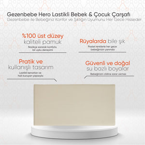 Gezenbebe Hero Lastikli Bebek & Çocuk Çarşafı (70x140) Teddy