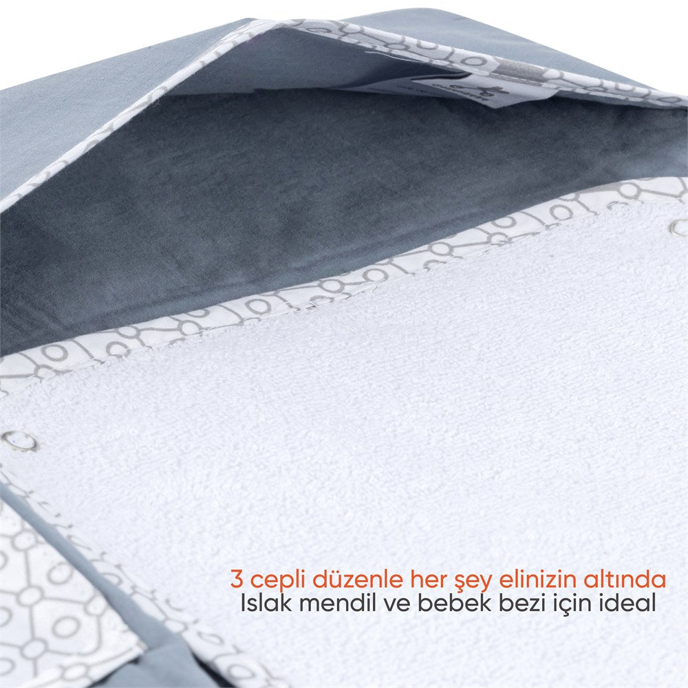 Gezenbebe Hero Nakışlı Alt Değiştirme Çantası Elephant