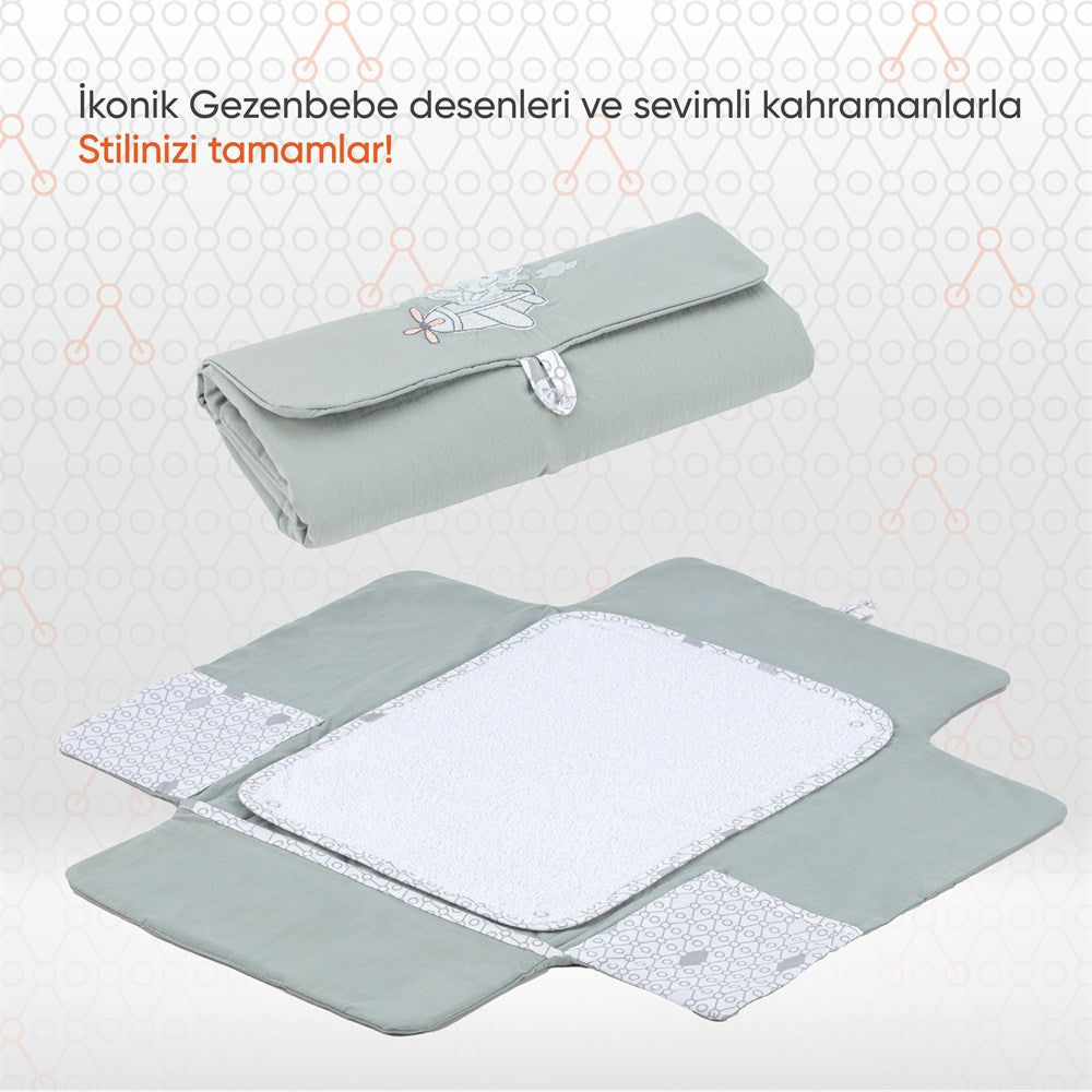 Gezenbebe Hero Nakışlı Alt Değiştirme Çantası Elephant