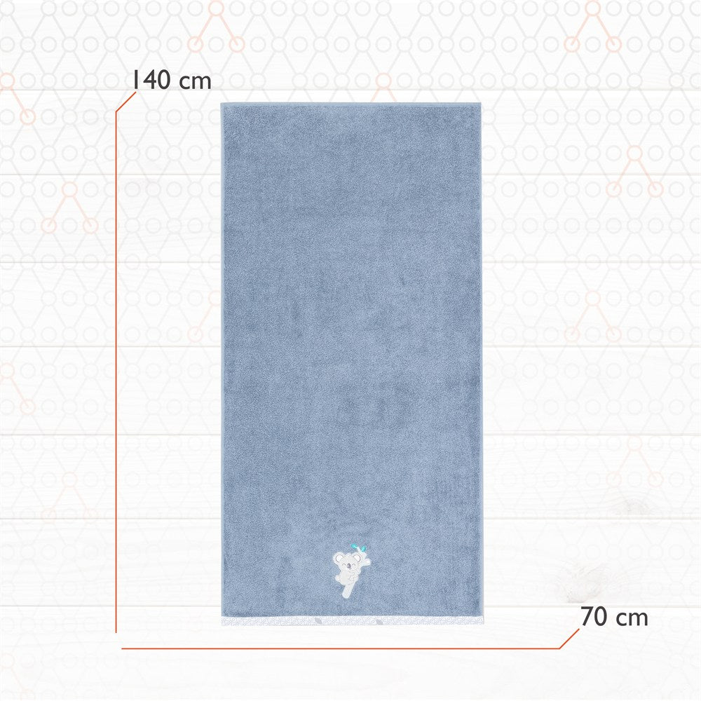 Gezenbebe Hero Nakışlı Bebek Çocuk Banyo Havlusu (70x140) Koala