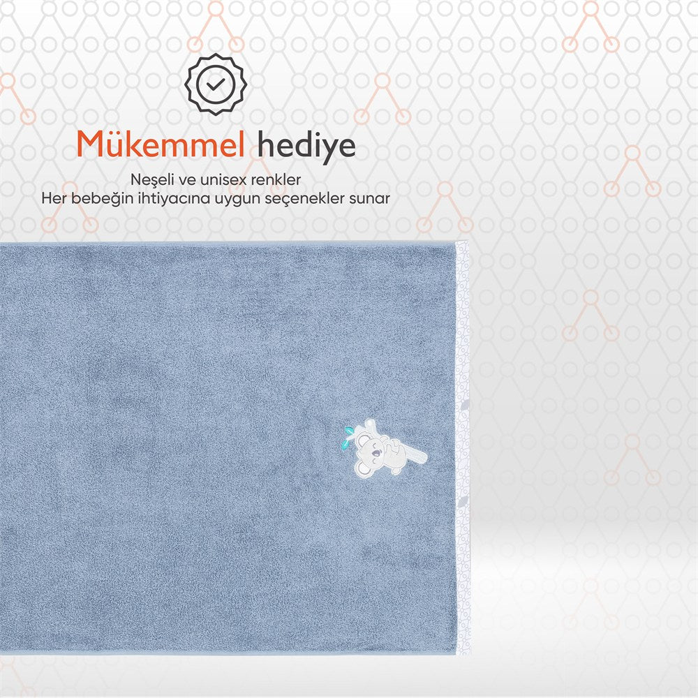 Gezenbebe Hero Nakışlı Bebek Çocuk Banyo Havlusu (70x140) Koala