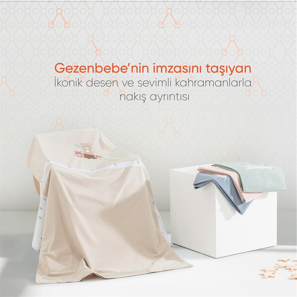 Gezenbebe Hero Nakışlı Bebek & Çocuk Yorgan Kılıfı (100x135) Bunny
