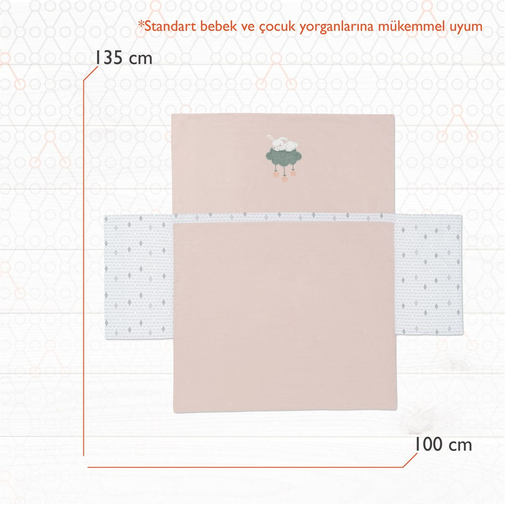 Gezenbebe Hero Nakışlı Bebek & Çocuk Yorgan Kılıfı (100x135) Bunny
