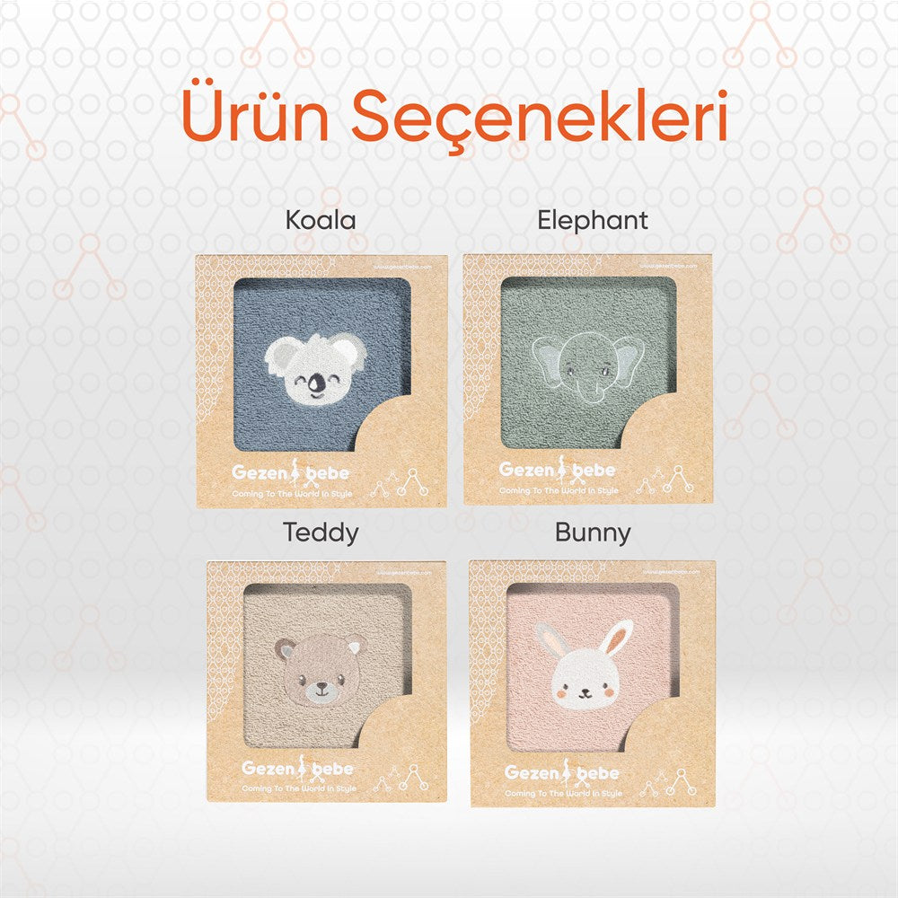 Gezenbebe Hero Nakışlı Bebek ve Çocuk Banyo Kesesi Bunny