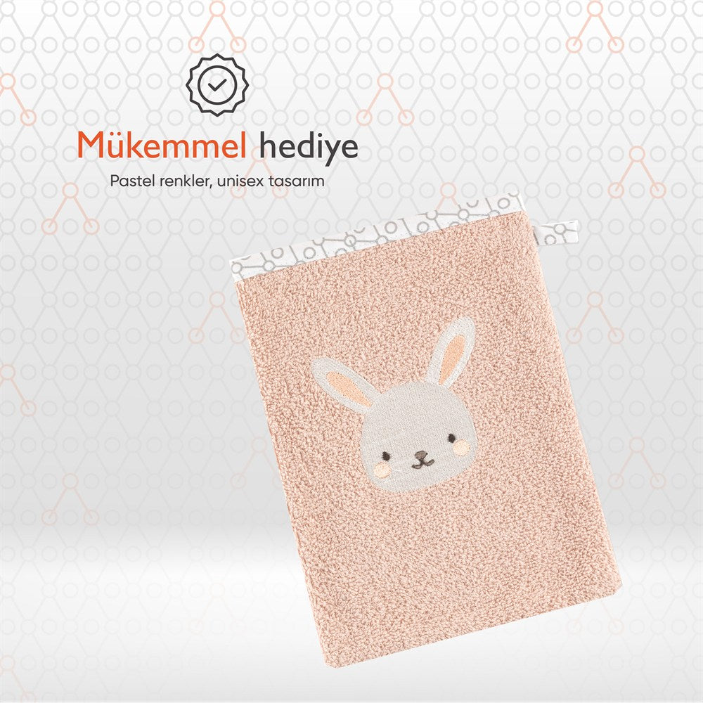 Gezenbebe Hero Nakışlı Bebek ve Çocuk Banyo Kesesi Bunny