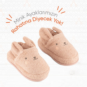 Gezenbebe Hero Nakışlı Havlu Çocuk Terlik Bunny