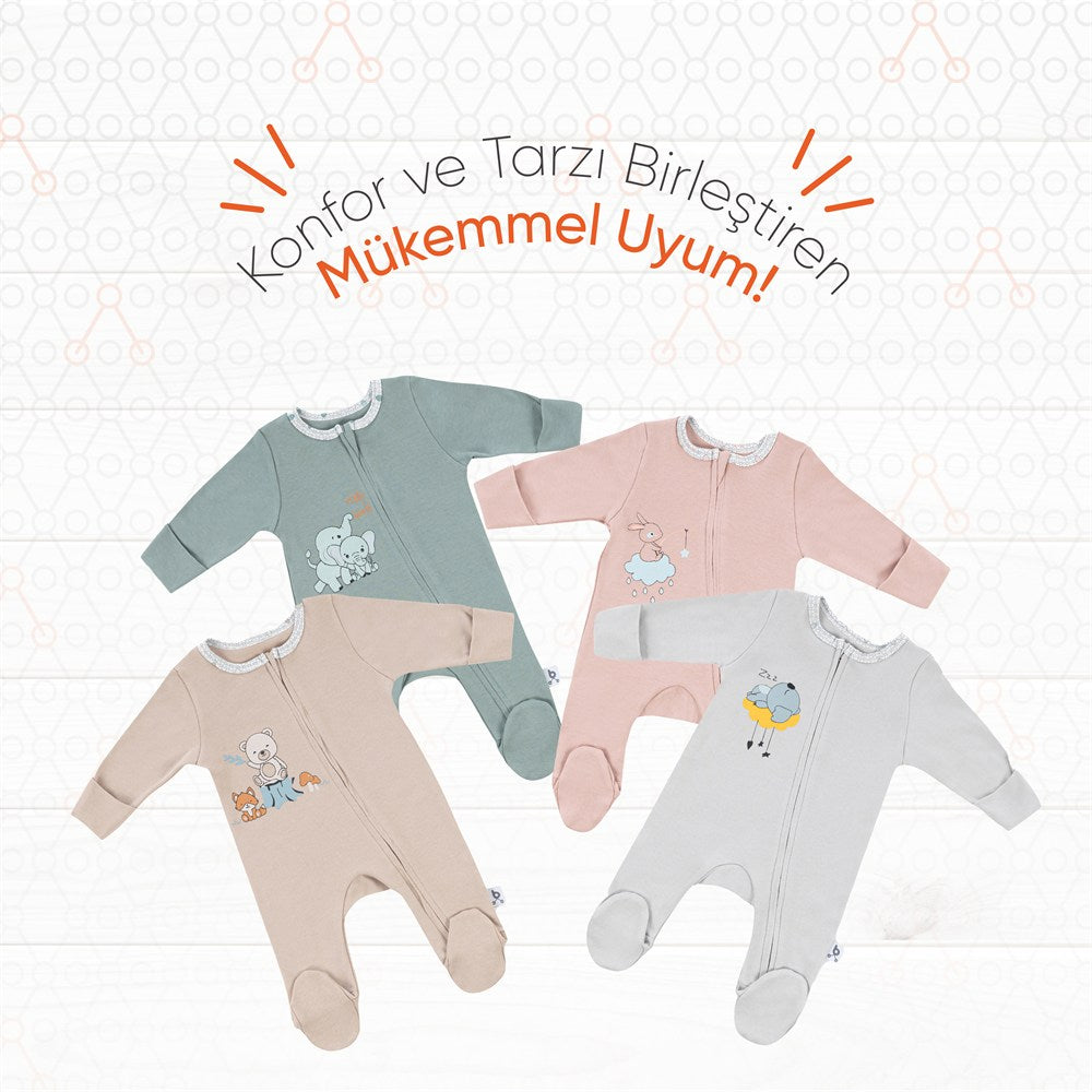 Gezenbebe Hero Uzun Kollu Bebek Tulumu Bunny