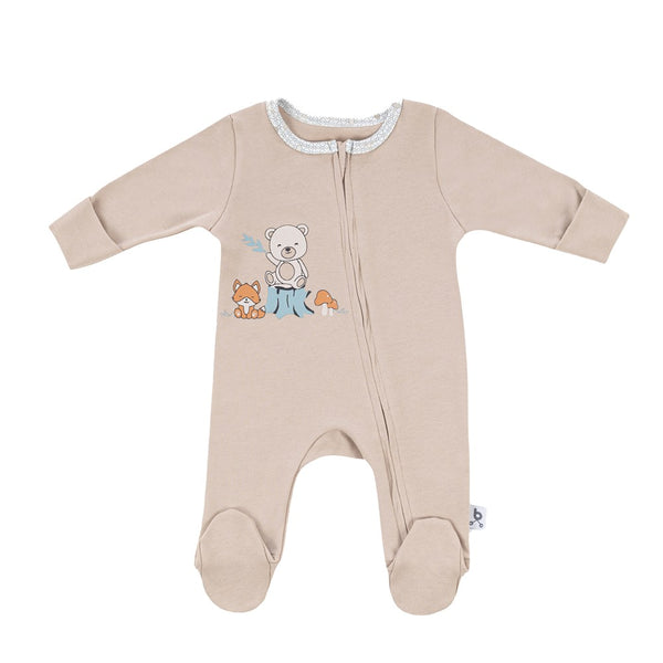Gezenbebe Hero Uzun Kollu Bebek Tulumu Teddy (Organik)