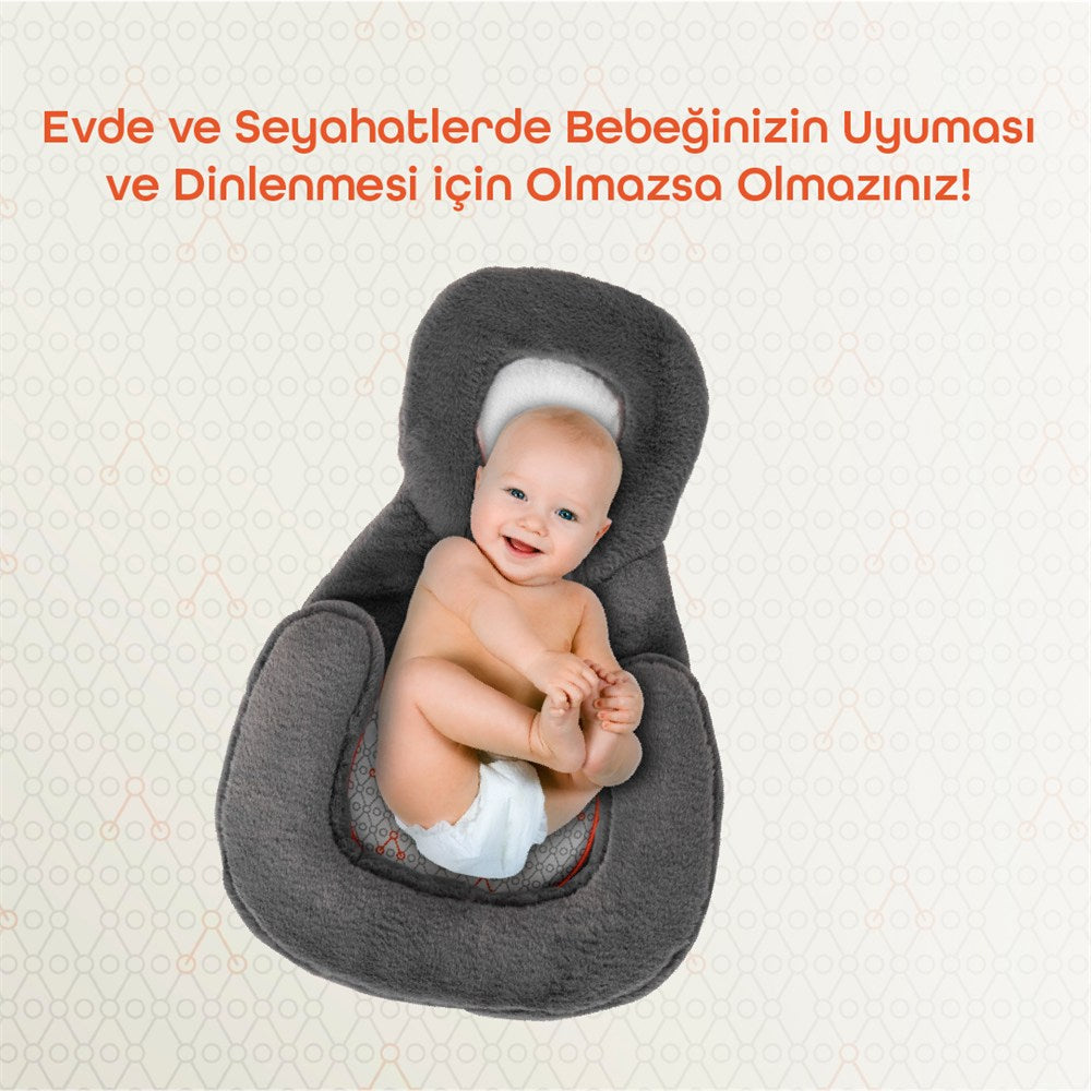 Gezenbebe Homy Taşınabilir Yenidoğan Yatağı Charcoal