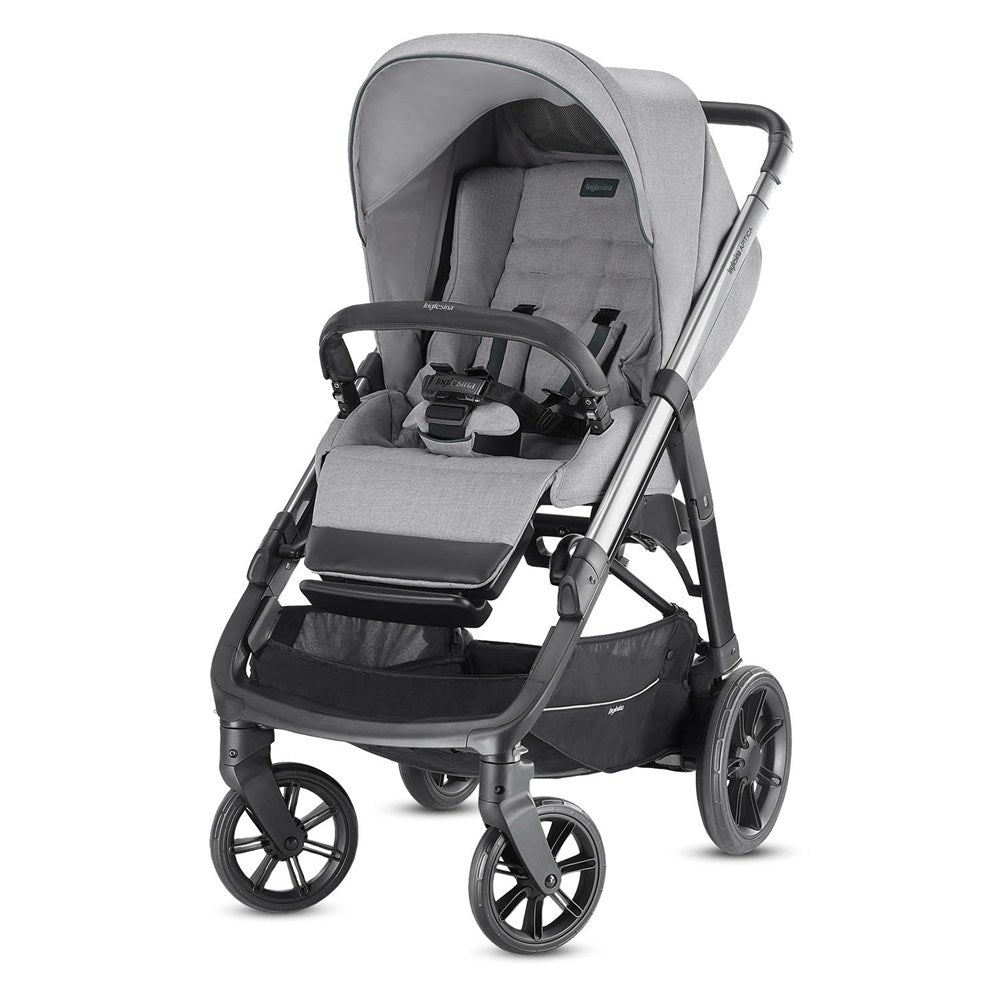 Inglesina Aptica Tek El Tek Hamle ile Katlanıp Açılan Çift Yön Bebek Arabası - Silk Grey