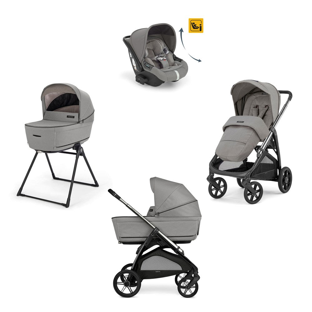 Inglesina Aptica Glam Bebek Arabası & Darwin Recline Ana Kucaklı 4'lü Sistem - Platinum Grey
