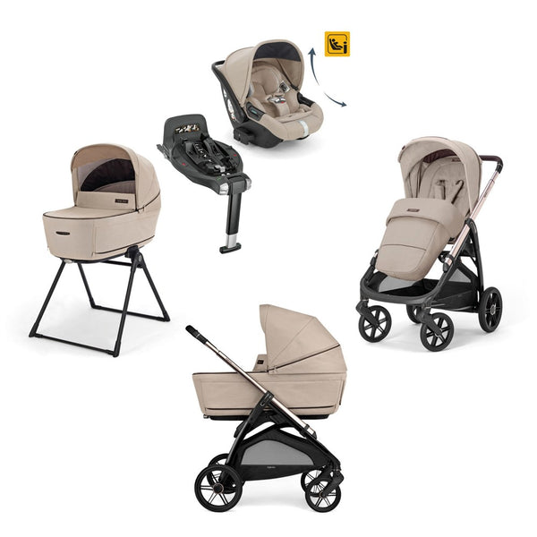 Inglesina Aptica Glam Bebek Arabası 360 Bazalı Darwin Recline 5'li Sistem Pashmina Beige