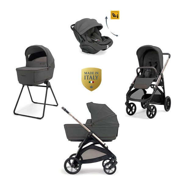 Inglesina Aptica Glam Bebek Arabası & Darwin Recline Evo Ana Kucaklı 4'lü Sistem - Marble Grey