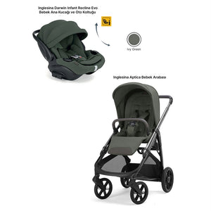 Inglesina Aptica Glam Bebek Arabası Yatabilen Darwin Recline Evo Ana Kucağı Hediyeli - Ivy Green