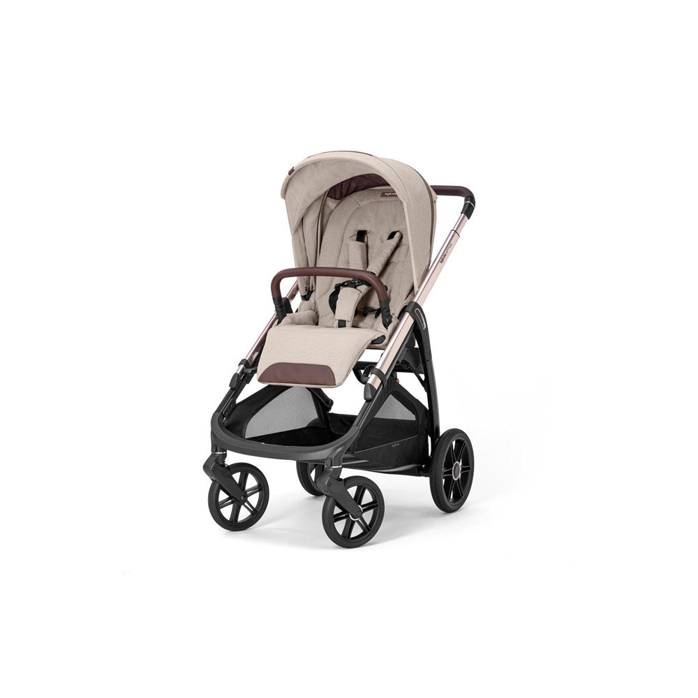 Inglesina Aptica Glam Tek El ile Açılabilen Çift Yön Bebek Arabası Yatabilen Ana Kucağı Baza 3lü Set - Pashmina Beige