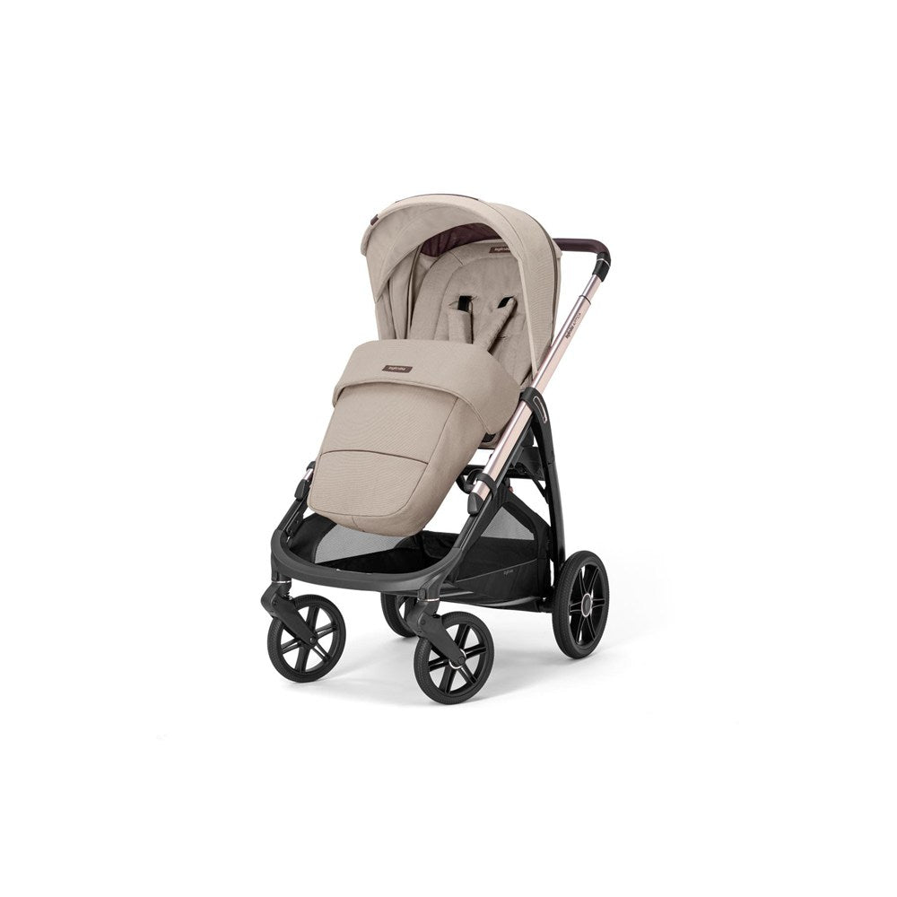 Inglesina Aptica Glam Tek El ile Açılabilen Çift Yön Bebek Arabası Yatabilen Ana Kucağı Baza 3lü Set - Pashmina Beige