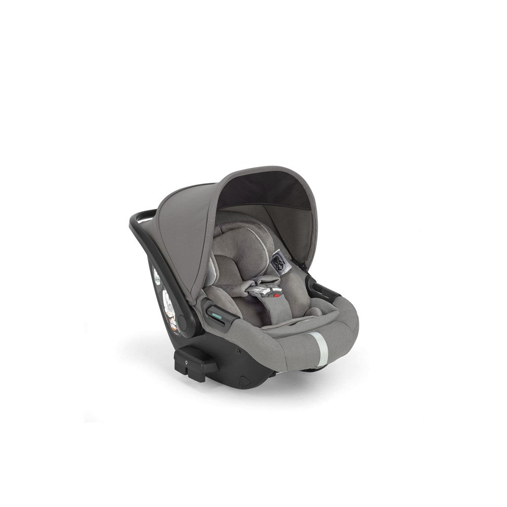 Inglesina Aptica Glam Tek El ile Açılabilen Çift Yön Bebek Arabası Yatabilen Ana Kucağı Baza 3lü Set - Platinum Grey