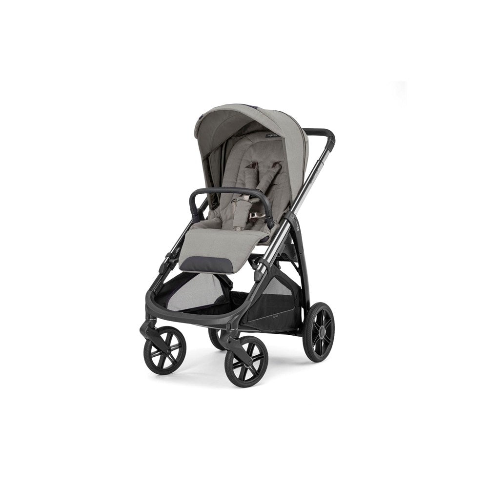 Inglesina Aptica Glam Tek El ile Açılabilen Çift Yön Bebek Arabası Yatabilen Ana Kucağı Baza 3lü Set - Platinum Grey