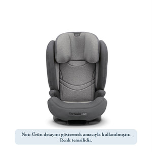 Inglesina Cartesio i-Size Isofix Oto Koltuğu 100-150 cm (3-12 Yaş) 7 Kademe Baş Desteği - Moon Grey