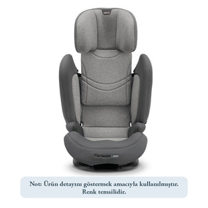 Inglesina Cartesio i-Size Isofix Oto Koltuğu 100-150 cm (3-12 Yaş) 7 Kademe Baş Desteği - Moon Grey