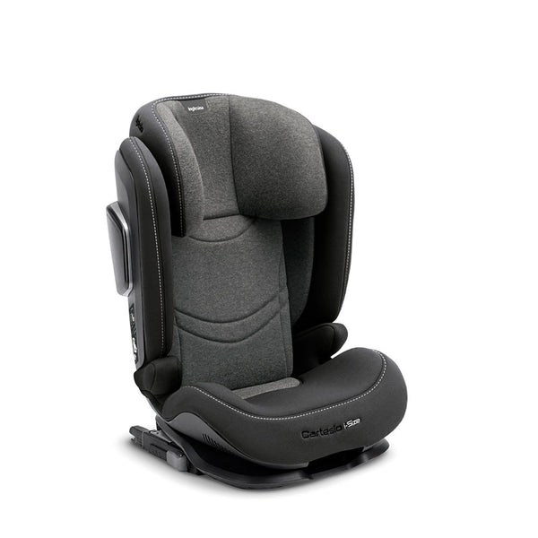 Inglesina Cartesio i-Size Isofix Oto Koltuğu 100-150 cm (3-12 Yaş) 7 Kademe Baş Desteği - Vulcan Black