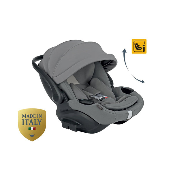 Inglesina Darwin Infant Recline Evo i-Size Gr 0+ Yatırılabilen Bebek Ana Kucağı ve Oto Koltuğu 40-87 cm - Crystal Grey