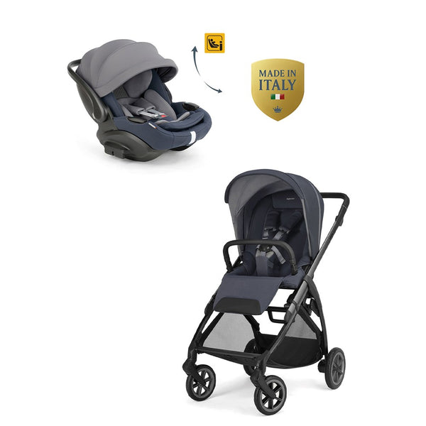 Inglesina Electa Plus Bebek Arabası ile Yatabilen Darwin Recline Evo Ana Kucağı 2li Set - Rooftop Blue