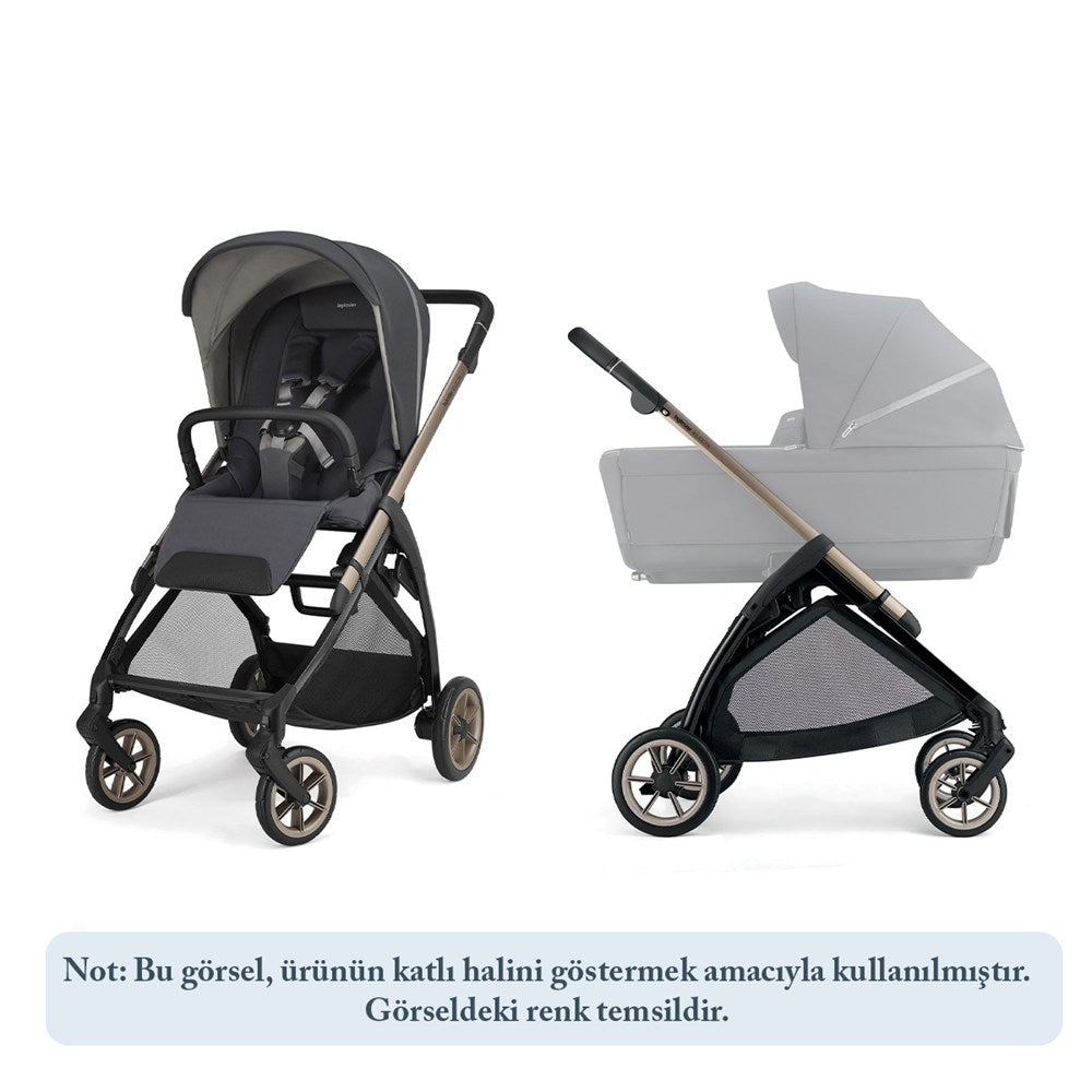 Inglesina Electa Plus Tek El Tek Hamle ile Katlanıp Açılan Çift Yön Bebek Arabası - Hangar Beige